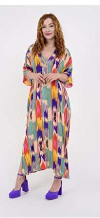 Boho V Yaka Elbise