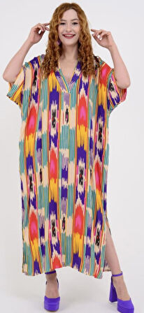 Boho V Yaka Elbise