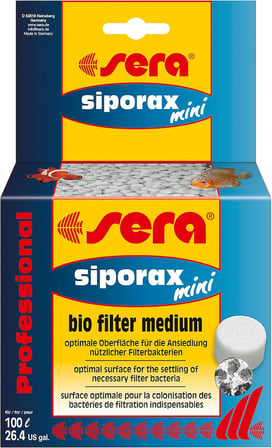 Sera Siporax Mini Professional 35 G | Biyolojik Filtre Ortami, 100 Litreye Kadar Nano Ve Kucuk Akvaryumlar İcin | 3D Gozenek Yapili Yuksek Gozenekli Sinterlenmis Cam | Sabit Su Degerleri İcin