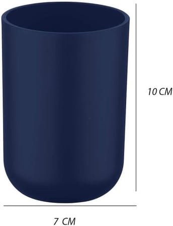 Lacivert, Plastik Diş Fırçalık – 7,5×10 cm, Macunluk, Banyo Düzenleyici - Brasil Model