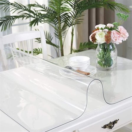 | 2.4mm | Şeffaf PVC Masa ve Masa Örtüsü Koruyucu | Masa Pedi | Koruyucu Mika | Asetat Masa Örtüsü | (En: 80cm, Boy: 120cm)