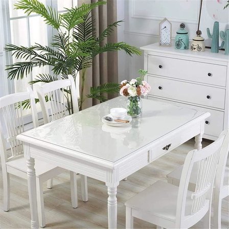 | 2.4mm | Şeffaf PVC Masa ve Masa Örtüsü Koruyucu | Masa Pedi | Koruyucu Mika | Asetat Masa Örtüsü | (En: 80cm, Boy: 120cm)