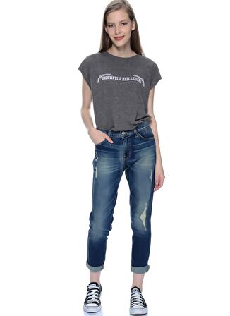 Flying Monkey Jean   Mavi Kadın Denim Pantolon L8093 5 PKT DISTRE