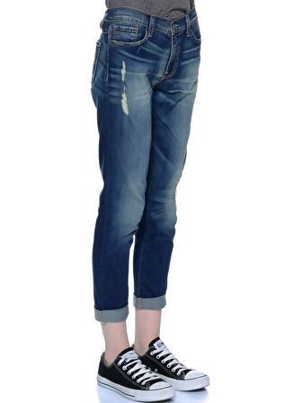 Flying Monkey Jean   Mavi Kadın Denim Pantolon L8093 5 PKT DISTRE