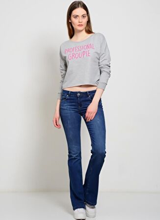T-Box Füme Melanj Kadın Sweatshirt - 61Tom Prof (K) Swe