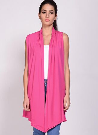 Limon Koyu Pembe Kadın Yelek