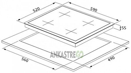 Silverline CS5335S01 - 3457 Soho 60 Gri Cam Ankastre Set