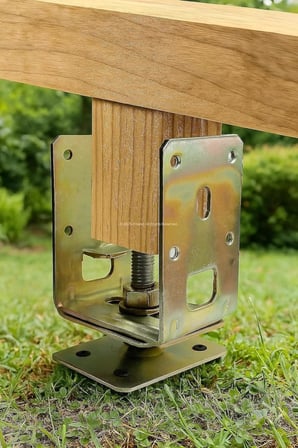Metal Pergule Ayağı, 7‑12 cm Ayarlanabilir, M14 Civatalı, Tablalı, Bahçe, Kamelya, Tente Ayağı, Dayanıklı Galvanizli Pergola Ayak