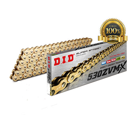 D.I.D 530 ZVM-X X-Ringli Zincir Gold 98 Bakla