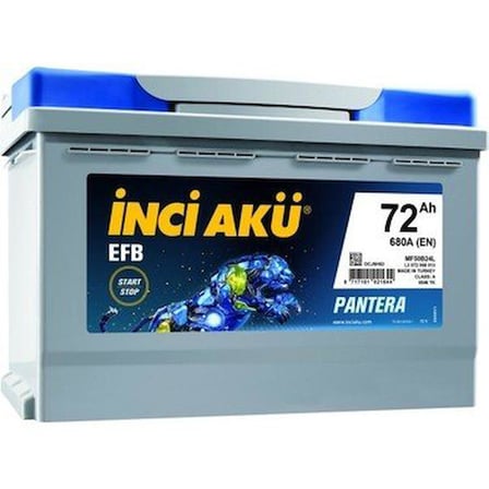 İnci Akü Formula 12V 72AH Akü