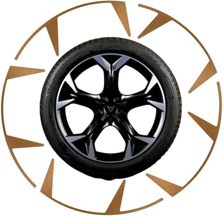 Cupra Leon ile Uyumlu MK4 Jant Kaplama Sticker Set Kolay Uygulama Uzun Ömürlü Estetik Görünüm Metalik Mat Bakır