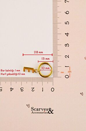 Çelik I Harfi Küpe Tekli