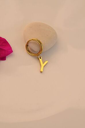 Çelik Y Harfi Küpe Tekli