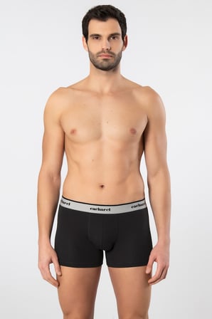 Cacharel Erkek Desenli Likralı Boxer 3'lü Paket 1339/Siyah 3