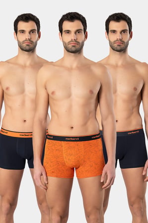 Cacharel Erkek Desenli Likralı Boxer 3'lü Paket 1339/Lacivert 1