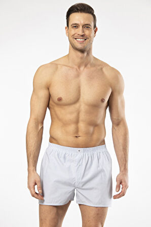 Cacharel Erkek Poplin Boxer 1113/Çizgili Açık Mavi