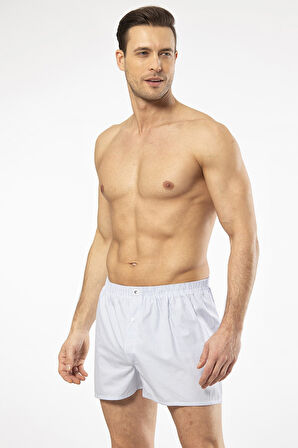 Cacharel Erkek Poplin Boxer 1113/Çizgili Açık Mavi