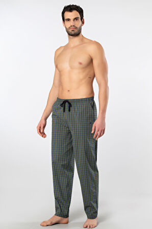 Cacharel Erkek Dokuma Pijama Tek Alt 2240/Yeşil 3