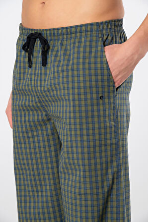 Cacharel Erkek Dokuma Pijama Tek Alt 2240/Yeşil 3