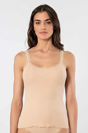 Türen Kadın Likralı Dantelli İp Askılı Kaşkorse