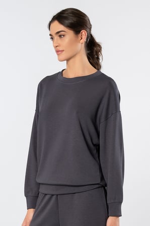 Türen Kadin Bisiklet Yaka Sweatshirt 3613/Antrasit