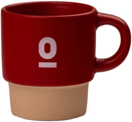 Stoneware Espresso Bardağı, 130 ml, Kırmızı