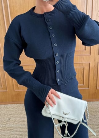 Triko Dres - Hırka ve Pantolon Takım 6 Renk