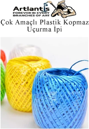 Çok Amaçlı Plastik Kopmaz Uçurtma İpi Çamaşır İpi 4 Adet Renkli 200 Metre Naylon İp Çırpı İpi Çizim İnşaat Duvar İpi