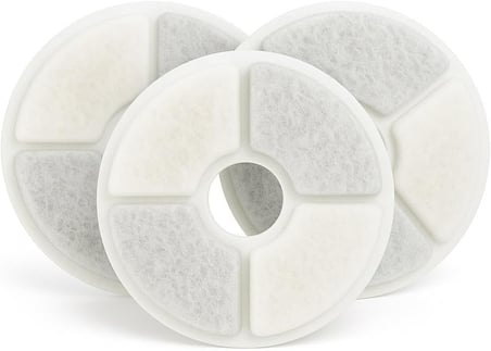 Auvc 2.4L Papatya su sebili uyumlu Yedek Filtre 3'lü Paket, 127x38x5mm, Beyaz