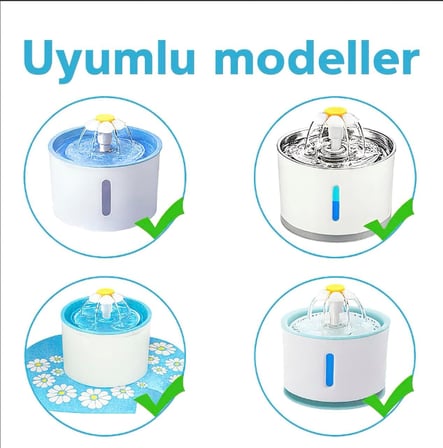 Auvc 2.4L Papatya su sebili uyumlu Yedek Filtre 3'lü Paket, 127x38x5mm, Beyaz