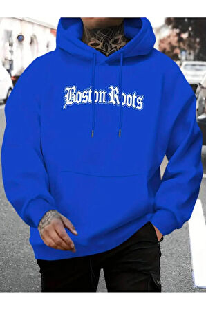 Bost in Boots Baskılı kapüşonlu Cepli Sweatshirt