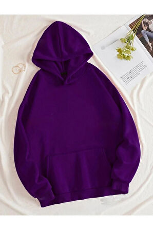 It's Okay Arka Baskılı kapüşonlu Cepli Sweatshirt