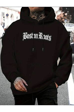 Bost in Boots Baskılı kapüşonlu Cepli Sweatshirt