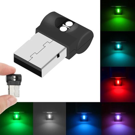 Sensörlü Renk Değiştirebilen Renkli USB Lamba USB-A Aydınlatma Dekoratif Mini LED Işık RGB