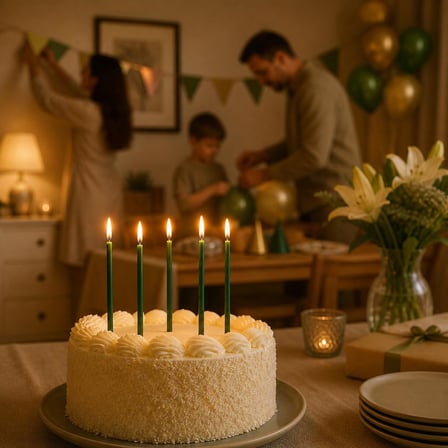 (40 Adet Yeşil) Balmumu Mum Dilek Mumu Doğal Petek Ince Uzun Parti Rituel Doğum Günü Mumu Beeswax Candle