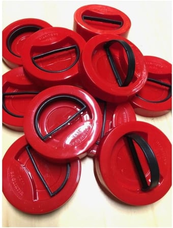Pratik Kullanışlı Kırmızı Kavanoz Kapağı Plastik 10 cm (3 Adet)