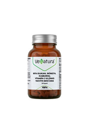 VeNatura Beta Glukan, Ekinezya, Kuşburnu, Vitamin C, Çinko 30 Kapsül