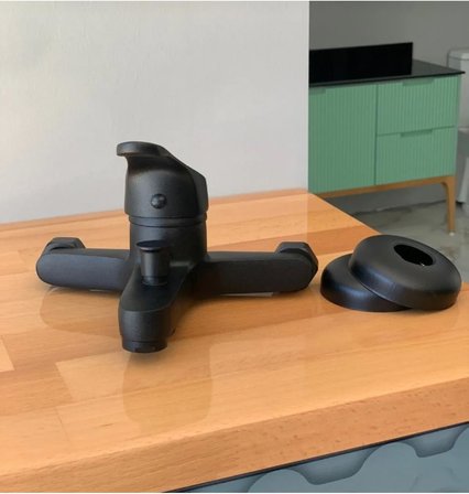 Siyah Banyo Bataryası Seti Sürgülü Duş Sistemi 3 Lü Set Siyah