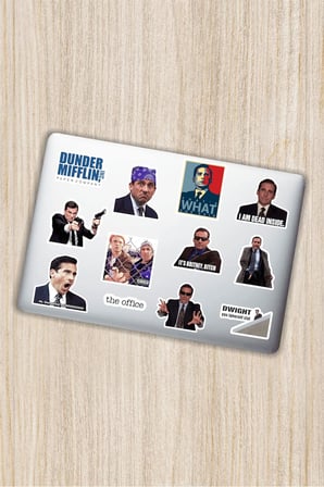The Office Tasarımlı Dekoratif Laptop Notebook Tablet Telefon Sticker Set 010
