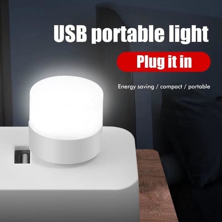 GüncelÇarşı Mini USB LED Işık, 1W Enerji Tasarruflu, Gece Aydınlatma, Rehber Gece Lambası, Kitap Okuma Lambası Işığı, Küçük Yuvarlak Işıklar (8 ADET)