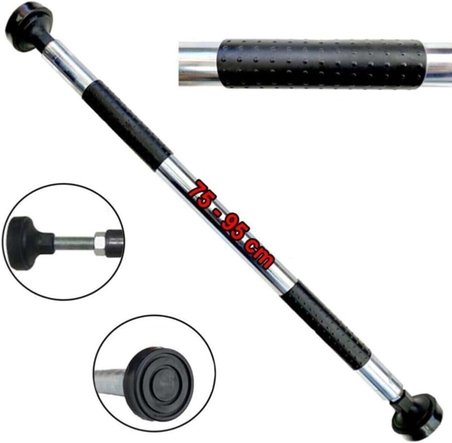Barfiks Çubuğu 60-100 Cm Çift Süngerli Ayarlanabilir Barfiks Çekme Demiri Barfiks Aleti