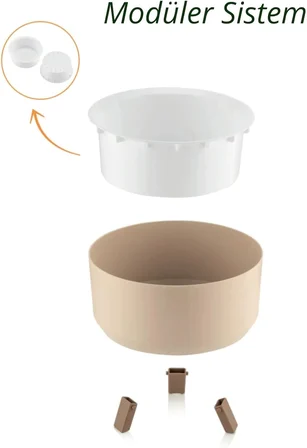 Tripot Saksı (Antrasit, 2.25 Litre)
