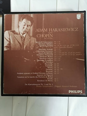CHOPIN - ADAM HARASIEWICZ - 1972 HOLLANDA BASIM - 14 LP LİK BOX SET -  ÖZEL KUTU+ 12 SAYFA INSERT