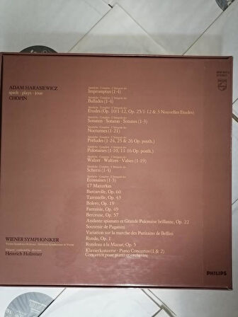 CHOPIN - ADAM HARASIEWICZ - 1972 HOLLANDA BASIM - 14 LP LİK BOX SET + 12 SAYFA INSERTLİ