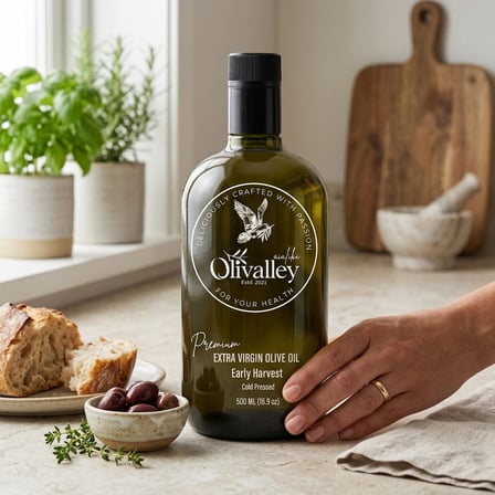 Premium Soğuk Sıkım Naturel Sızma Zeytinyağı 500 ml