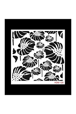 Yaprak Stencil Hdm120 Home Dekor Stencil 25x25
