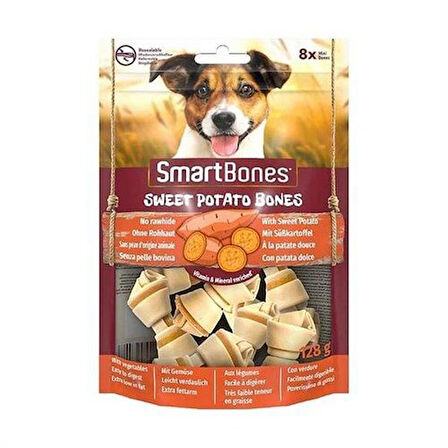 SmartBones Tavuk ve Tatlı Patatesli Mini Düğüm Kemik Köpek Ödülü 128 Gr - Lisinya