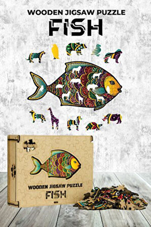 Ahşap Puzzle - Fish (182 parça)  (4022)