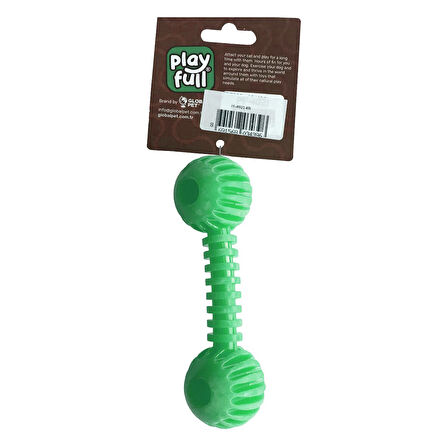 Sağlam Plastik Dental Dumbel Köpek Oyuncağı 12 x 3,5 cm Yeşil