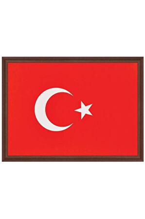 Türk Bayrağı 25X35 Mdf Çerçeveli - Lisinya